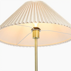 Danika Floor Lamp | Natural Linen & Walnut