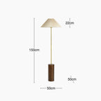 Danika Floor Lamp | Natural Linen & Walnut
