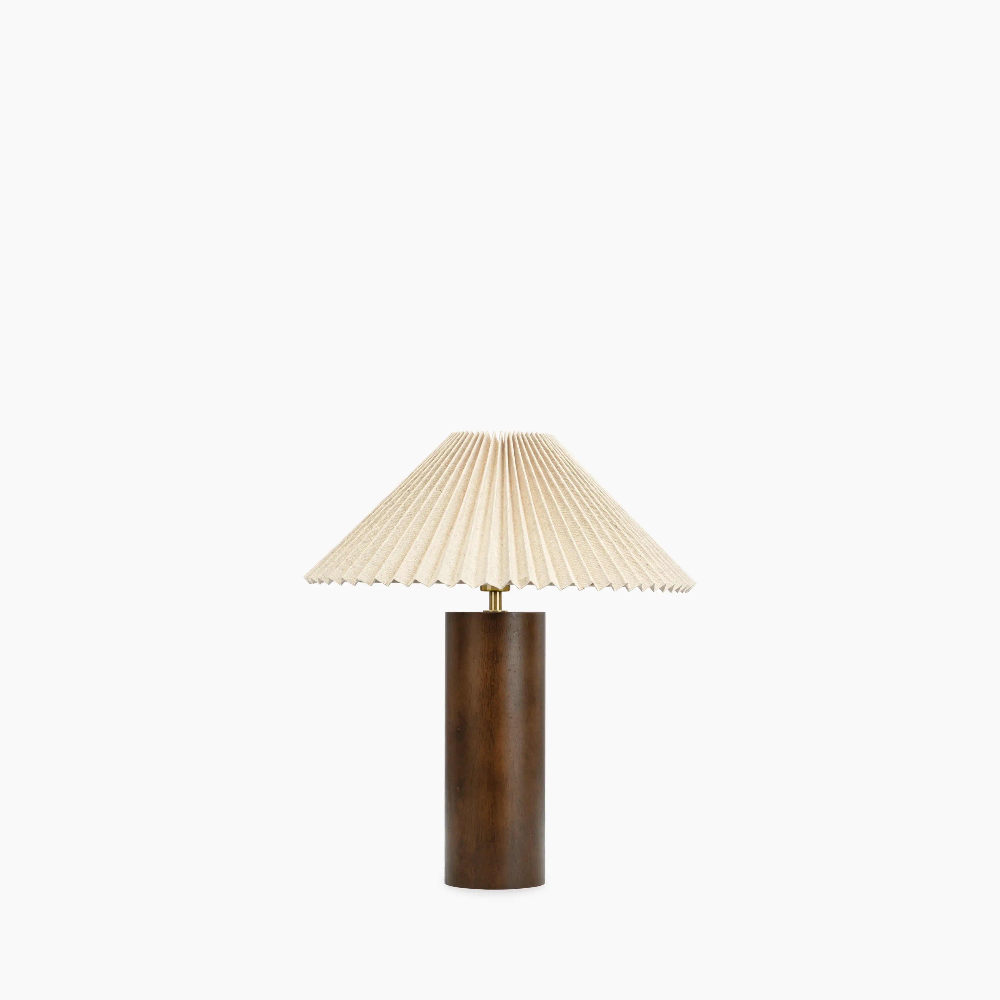 Danika Table Lamp | Natural Linen & Walnut