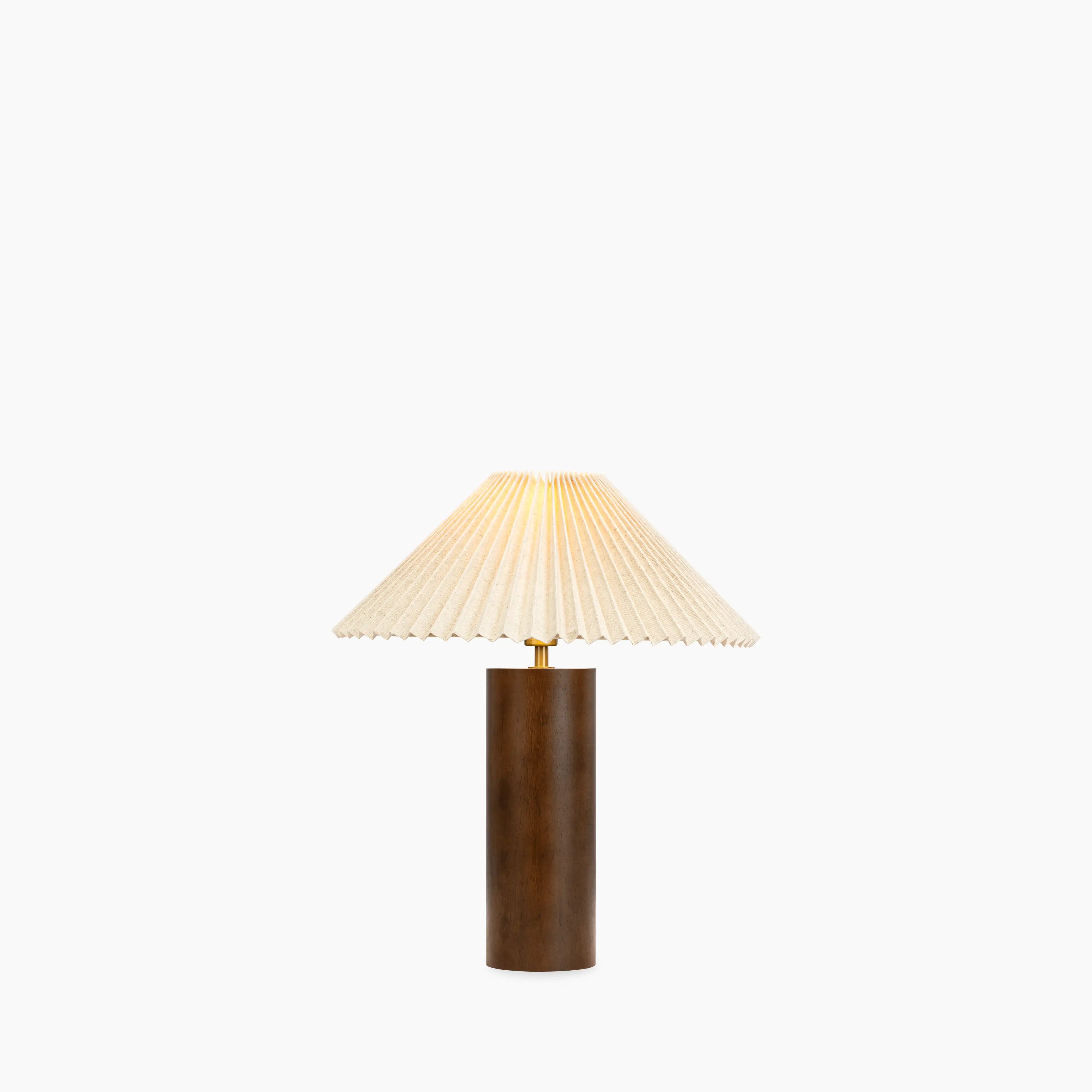 Danika Table Lamp | Natural Linen & Walnut