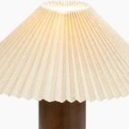 Danika Table Lamp | Natural Linen & Walnut