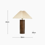 Danika Table Lamp | Natural Linen & Walnut