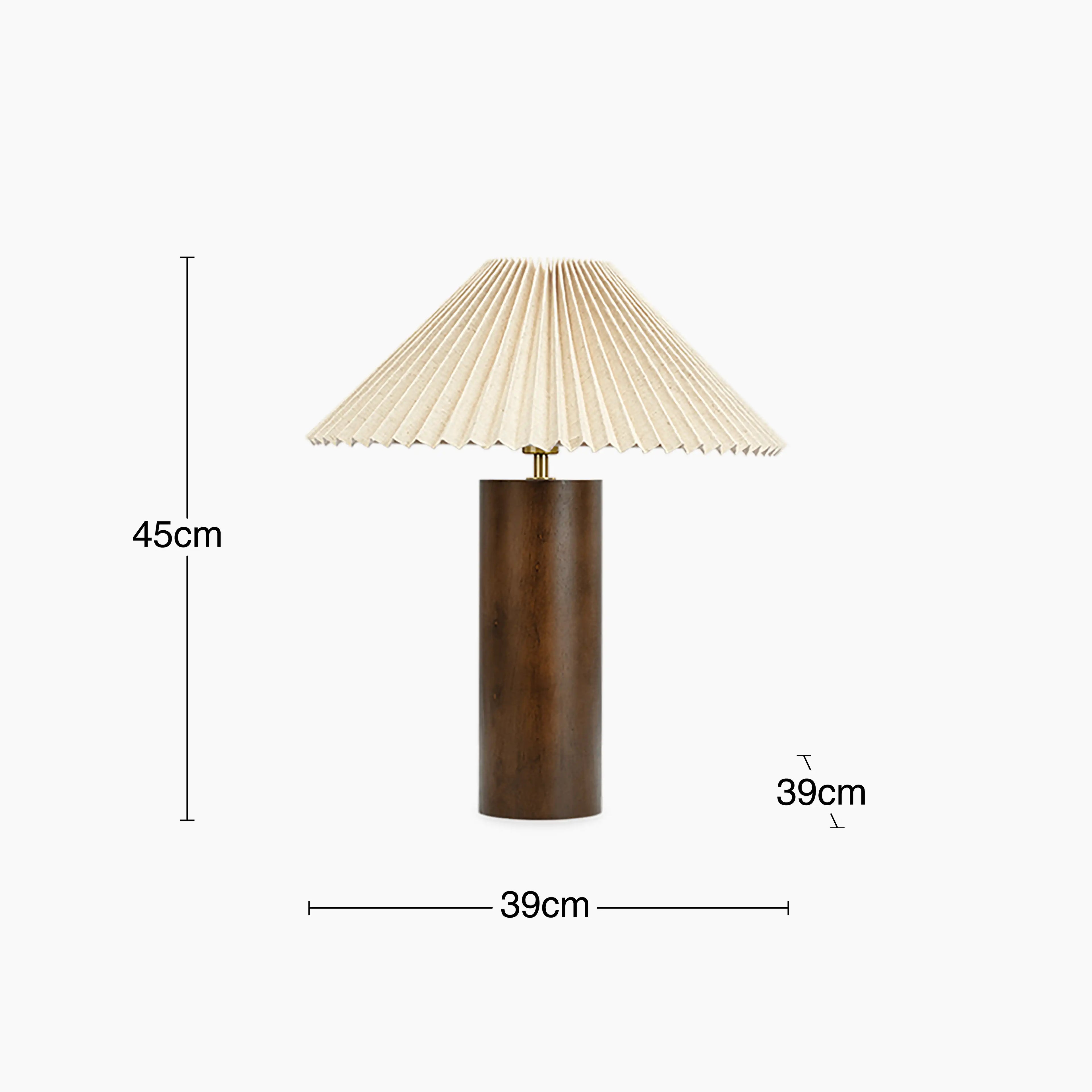 Danika Table Lamp | Natural Linen & Walnut