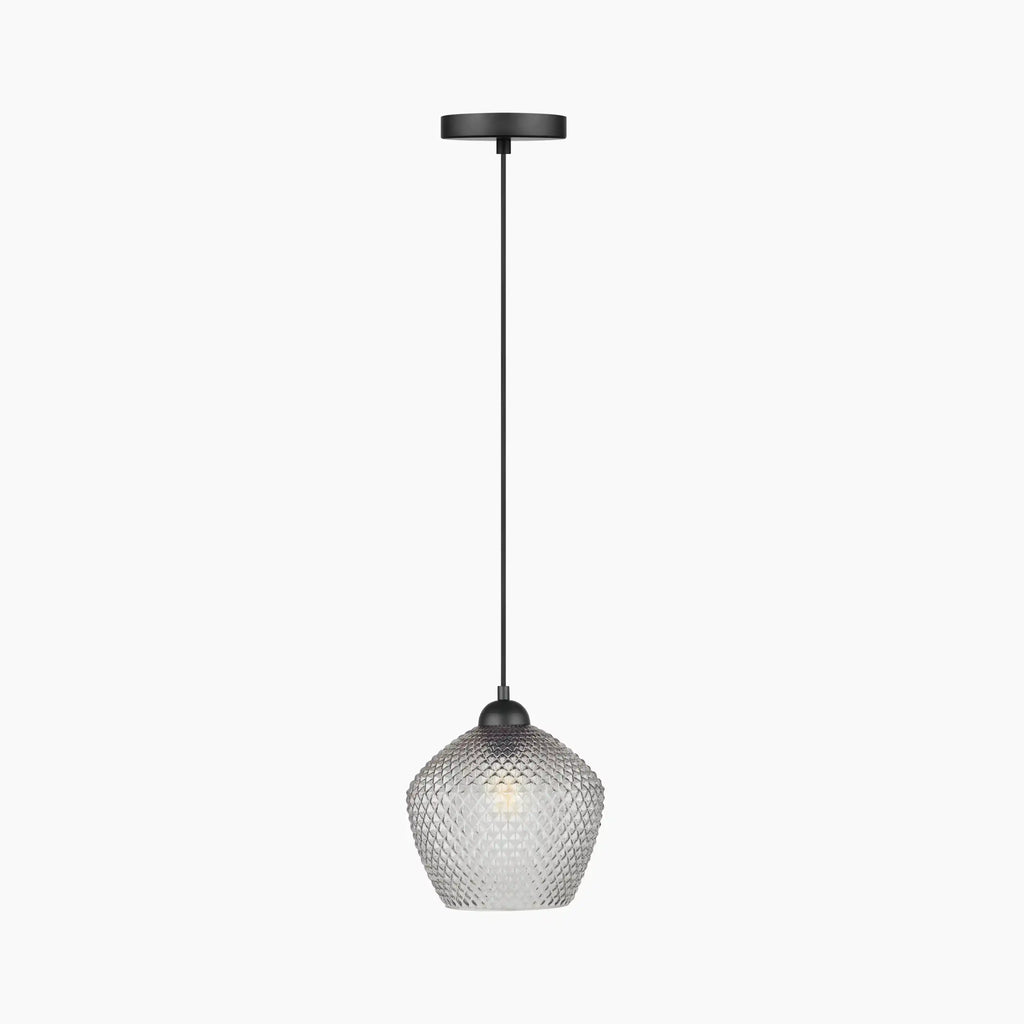 Liana Pendant Light | Smokey Grey & Black