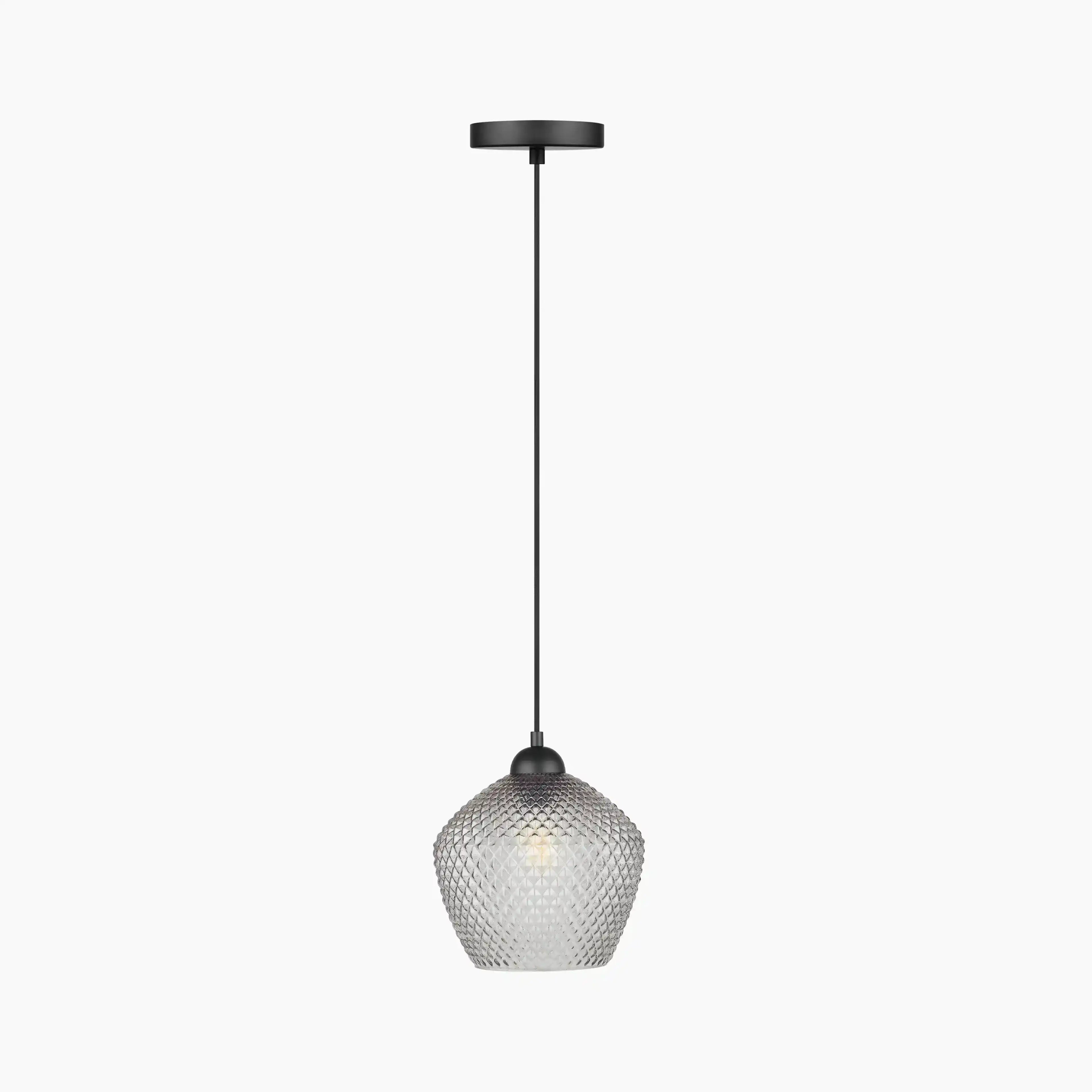 Liana Pendant Light | Smokey Grey & Black