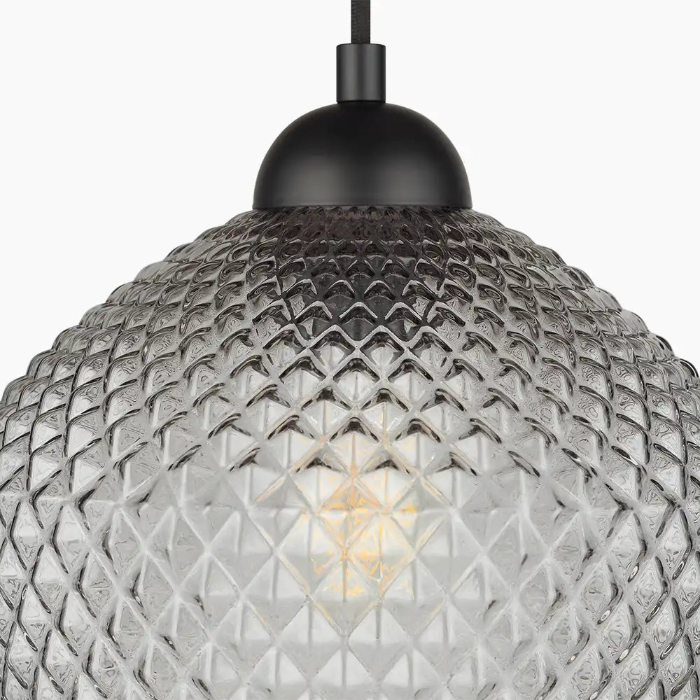 Liana Pendant Light | Smokey Grey & Black