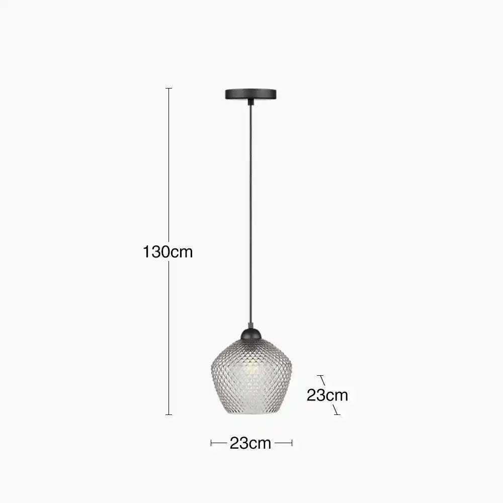 Liana Pendant Light | Smokey Grey & Black