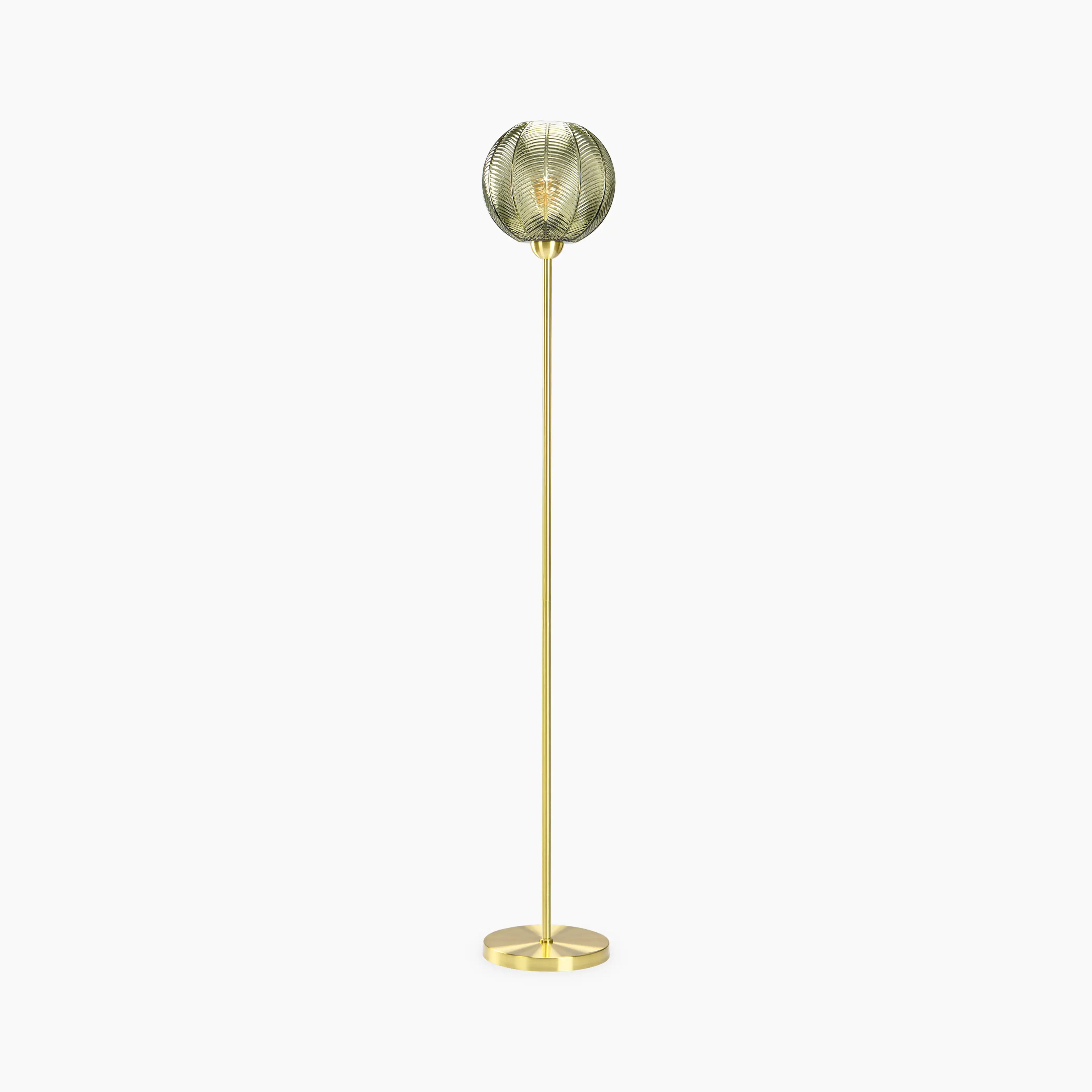 Calla Floor Lamp | Green & Brass