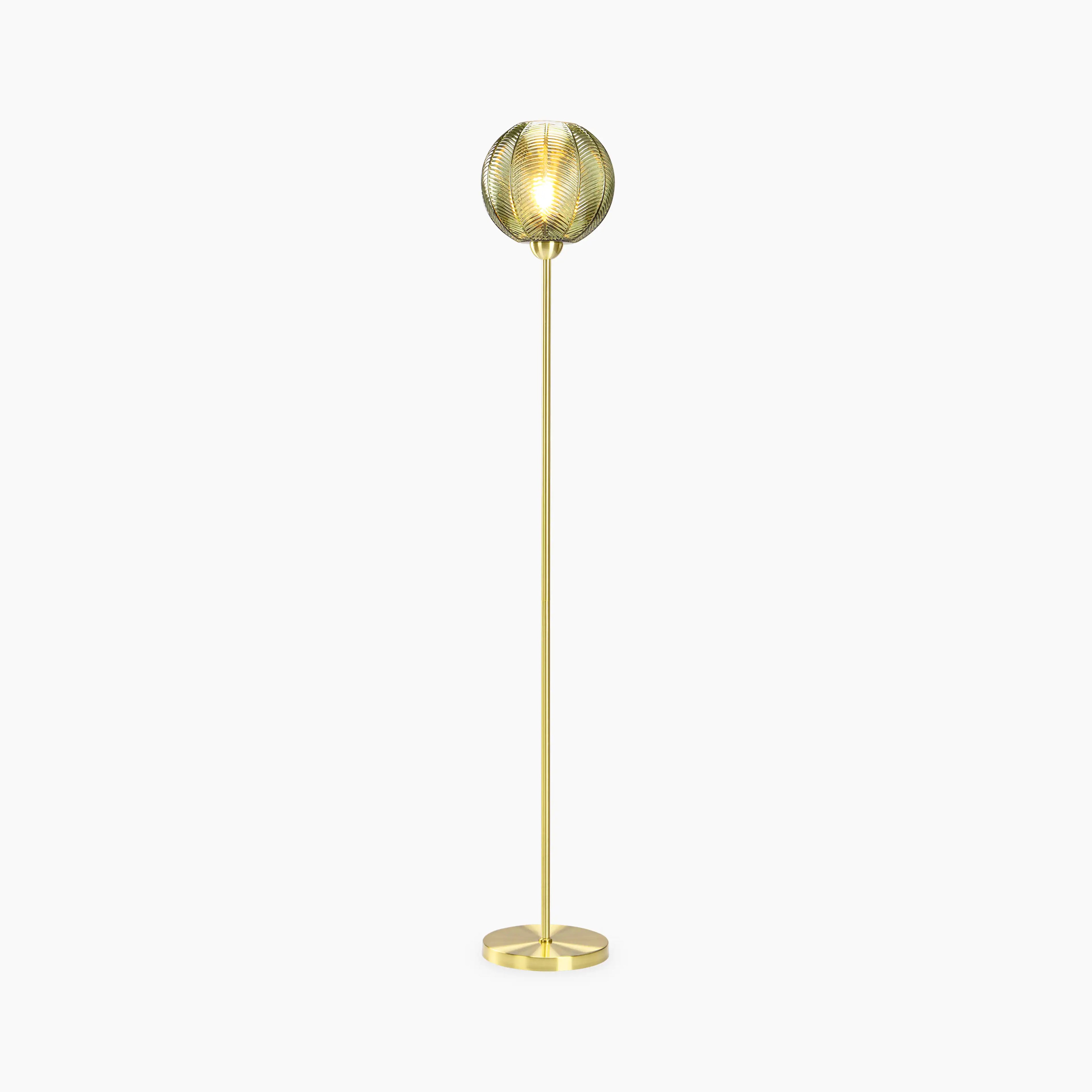 Calla Floor Lamp | Green & Brass