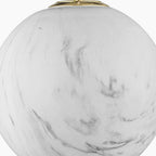 Esme Globe Pendant Light | Marbled Glass & Brass