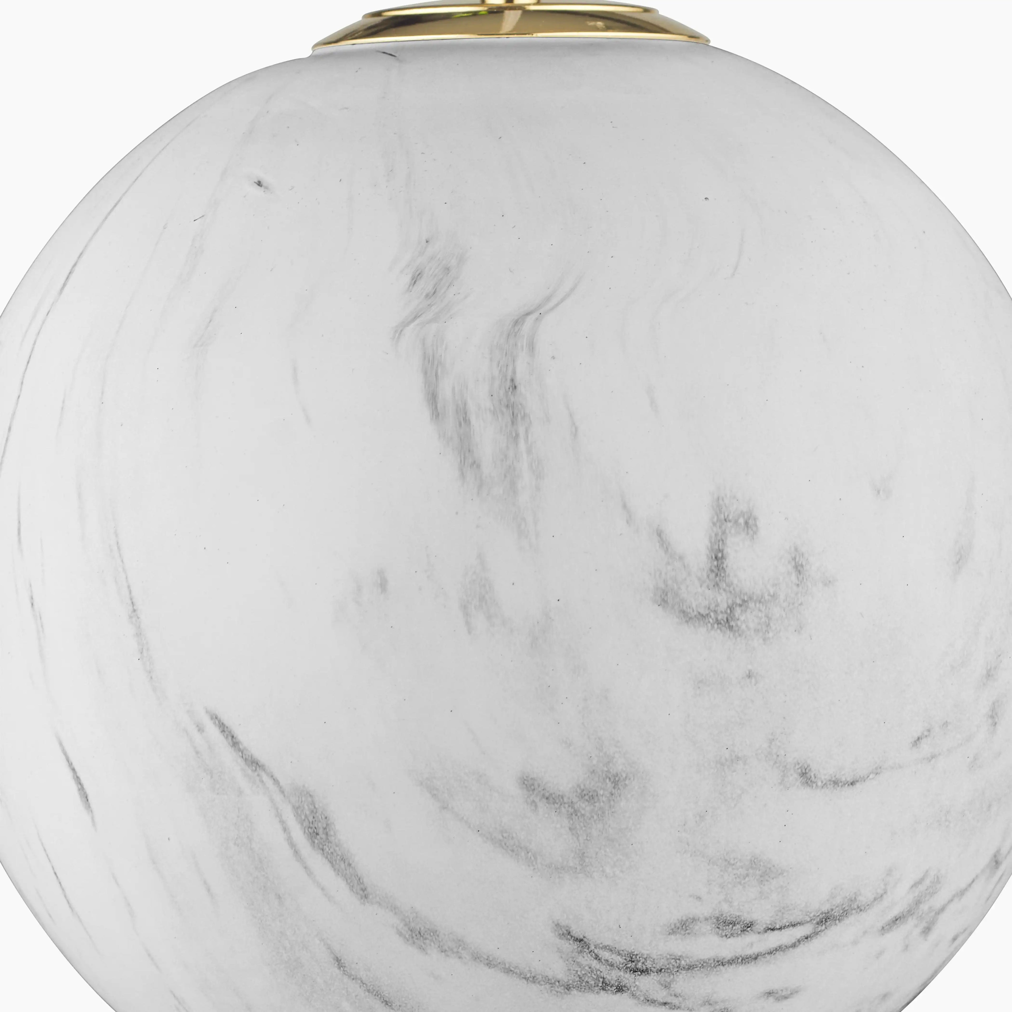 Esme Globe Pendant Light | Marbled Glass & Brass