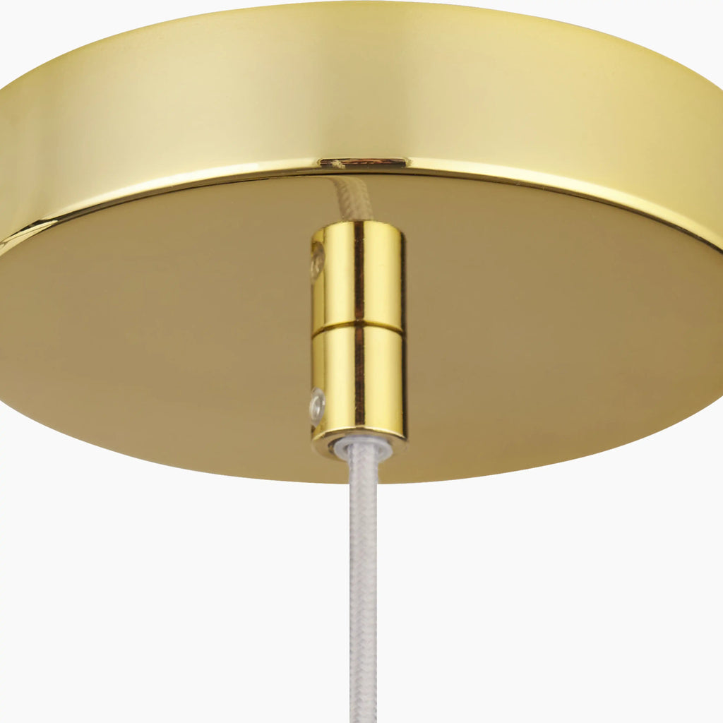 Esme Globe Pendant Light | Marbled Glass & Brass