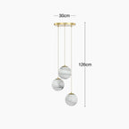 Esme Globe Cluster Pendant Light | Marbled Glass & Brass