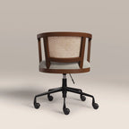 Lana Office Chair | Speckled Stone Sustainable Boucle & Walnut