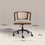Lana Office Chair | Speckled Stone Sustainable Boucle & Walnut