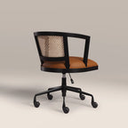 Lana Office Chair | Tuscan Tan Faux Leather & Black