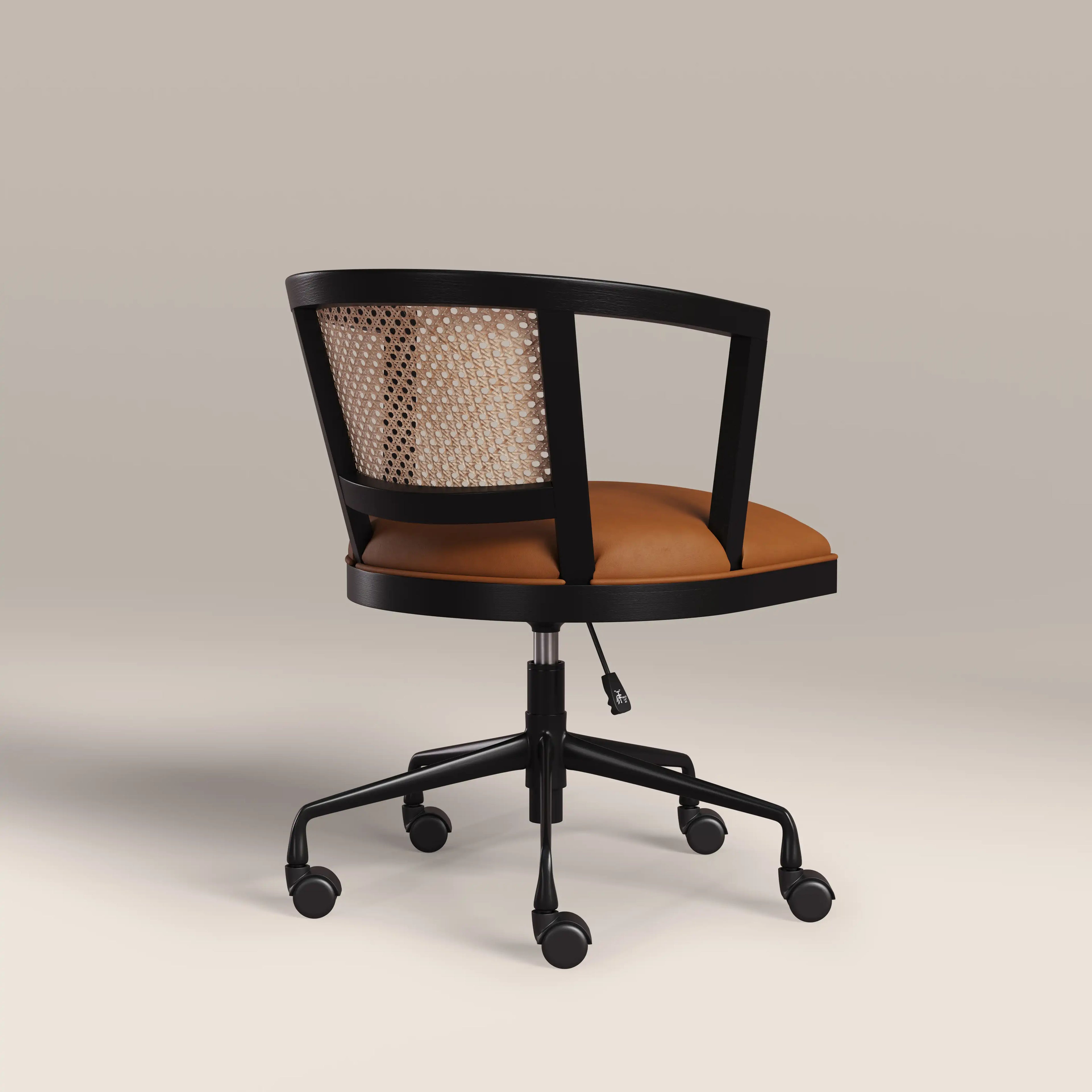 Lana Office Chair | Tuscan Tan Faux Leather & Black