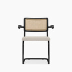 Kenton Carver Dining Chair | Speckled Stone Sustainable Boucle & Black