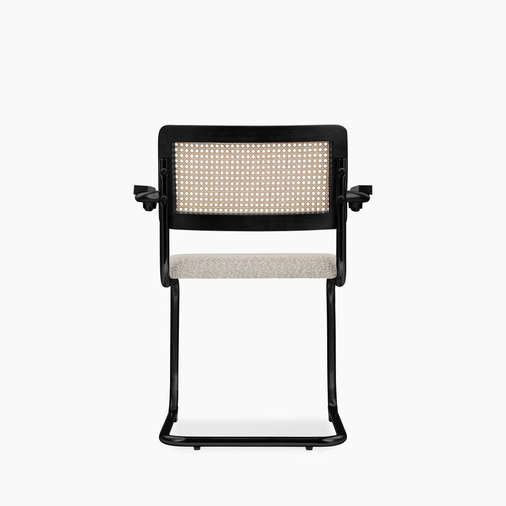 Kenton Carver Dining Chair | Speckled Stone Sustainable Boucle & Black
