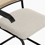 Kenton Carver Dining Chair | Speckled Stone Sustainable Boucle & Black