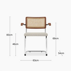 Kenton Carver Dining Chair | Speckled Stone Sustainable Boucle & Light Walnut