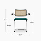 Kenton Carver Dining Chair | Teal Sustainable Velvet & Black