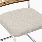 Kenton Dining Chair | Speckled Stone Sustainable Boucle & Chrome