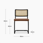 Kenton Dining Chair | Vintage Tan Faux Leather & Black