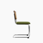 Kenton Dining Chair | Olive Green Sustainable Velvet & Chrome