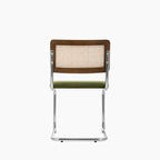 Kenton Dining Chair | Olive Green Sustainable Velvet & Chrome