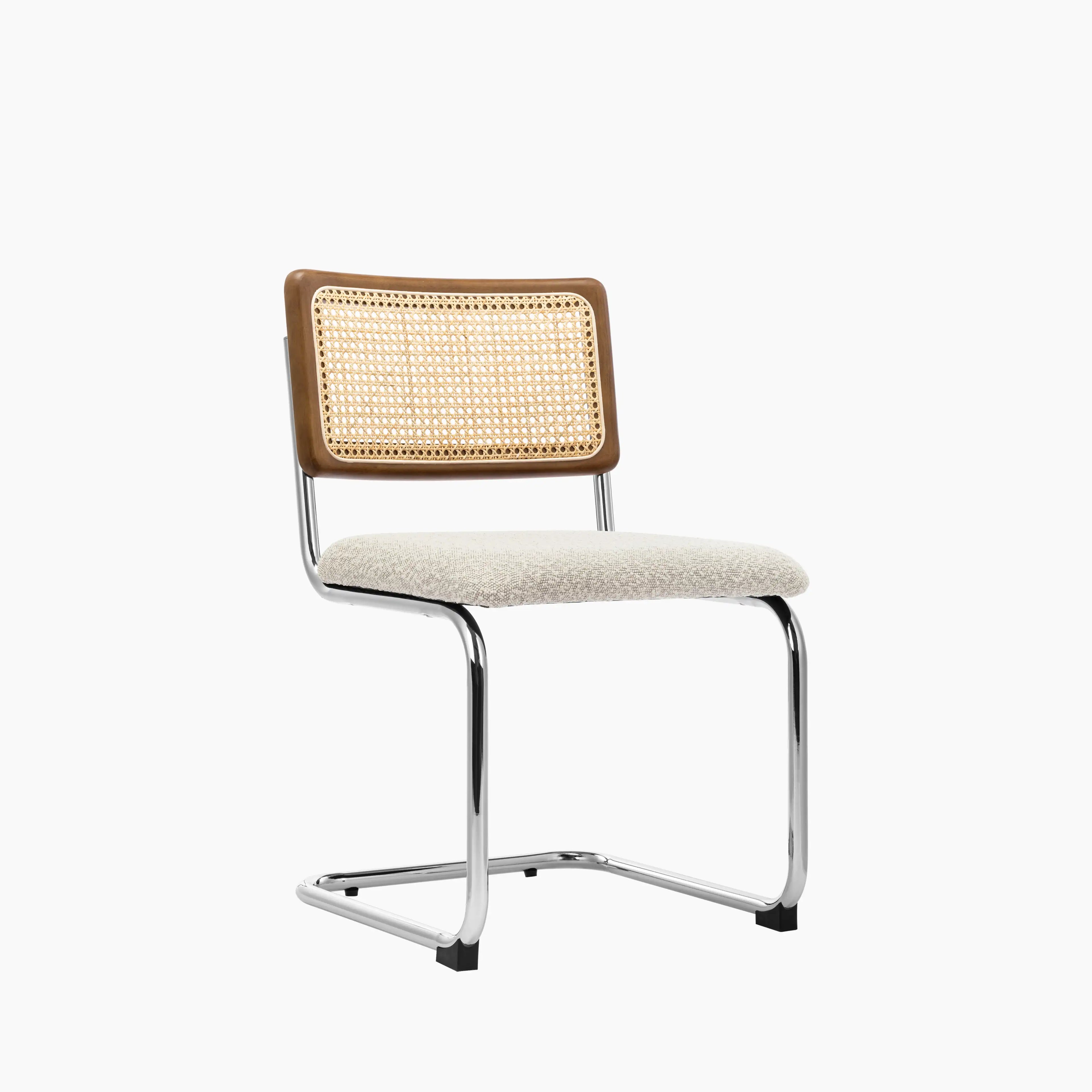 Kenton Dining Chair | Speckled Stone Sustainable Boucle & Chrome
