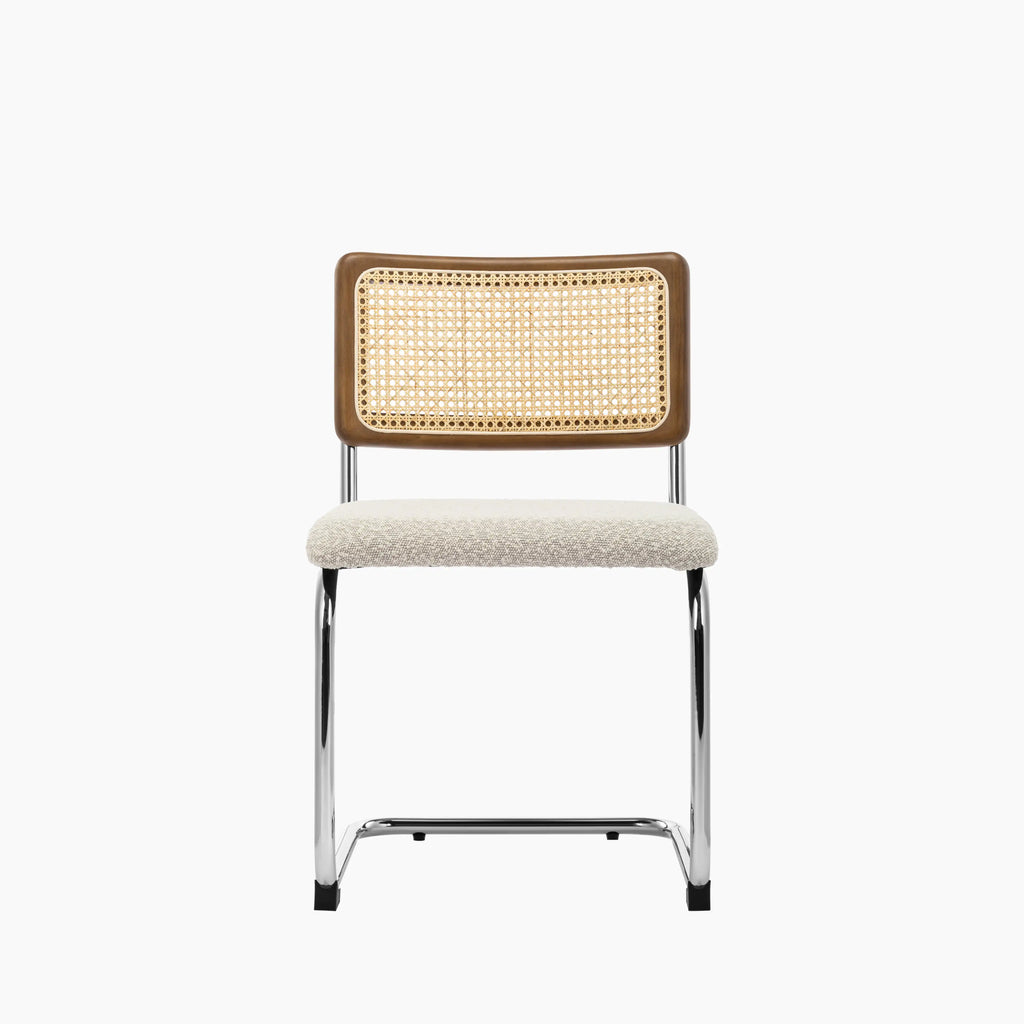 Kenton Dining Chair | Speckled Stone Sustainable Boucle & Chrome