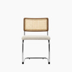 Kenton Dining Chair | Speckled Stone Sustainable Boucle & Chrome