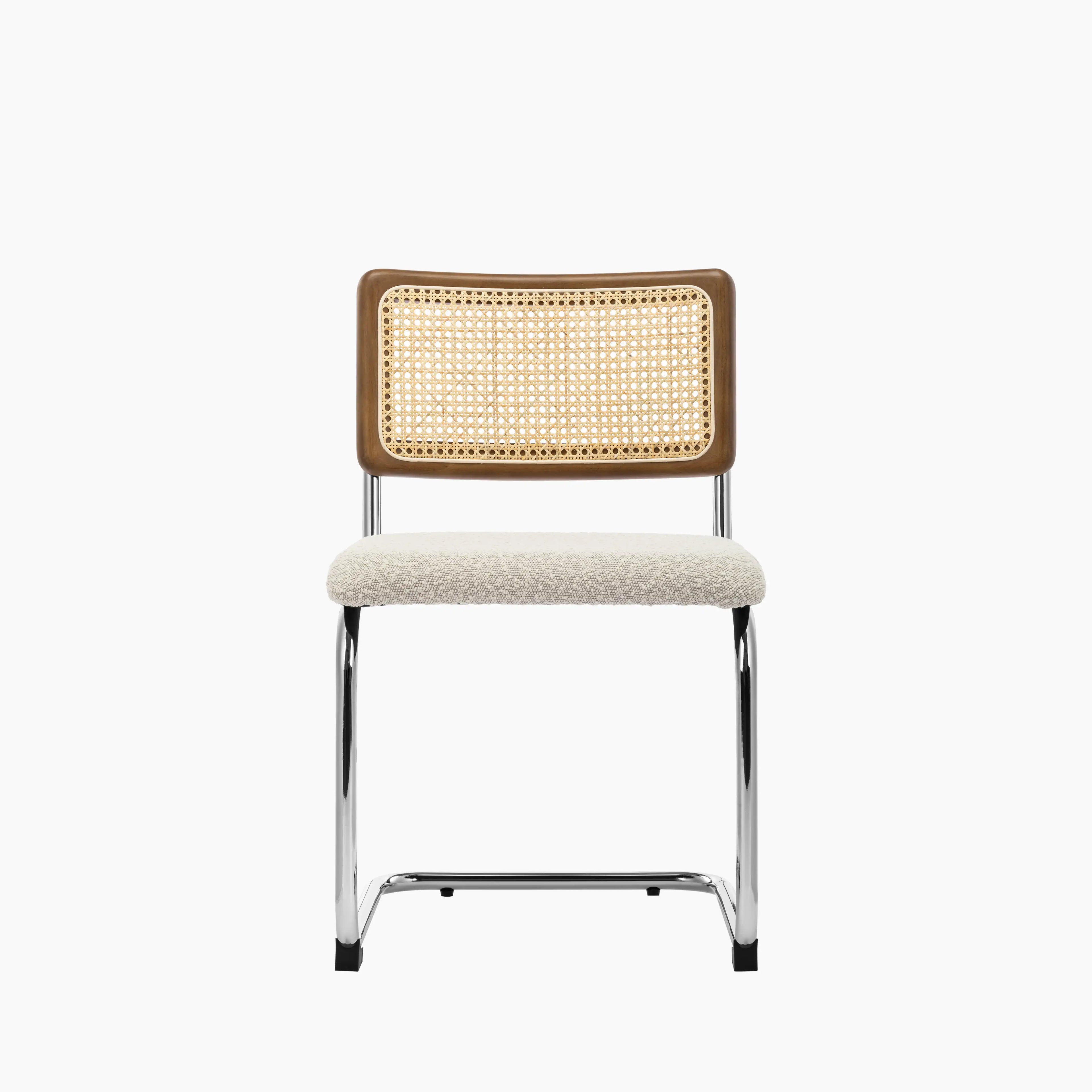 Kenton Dining Chair | Speckled Stone Sustainable Boucle & Chrome