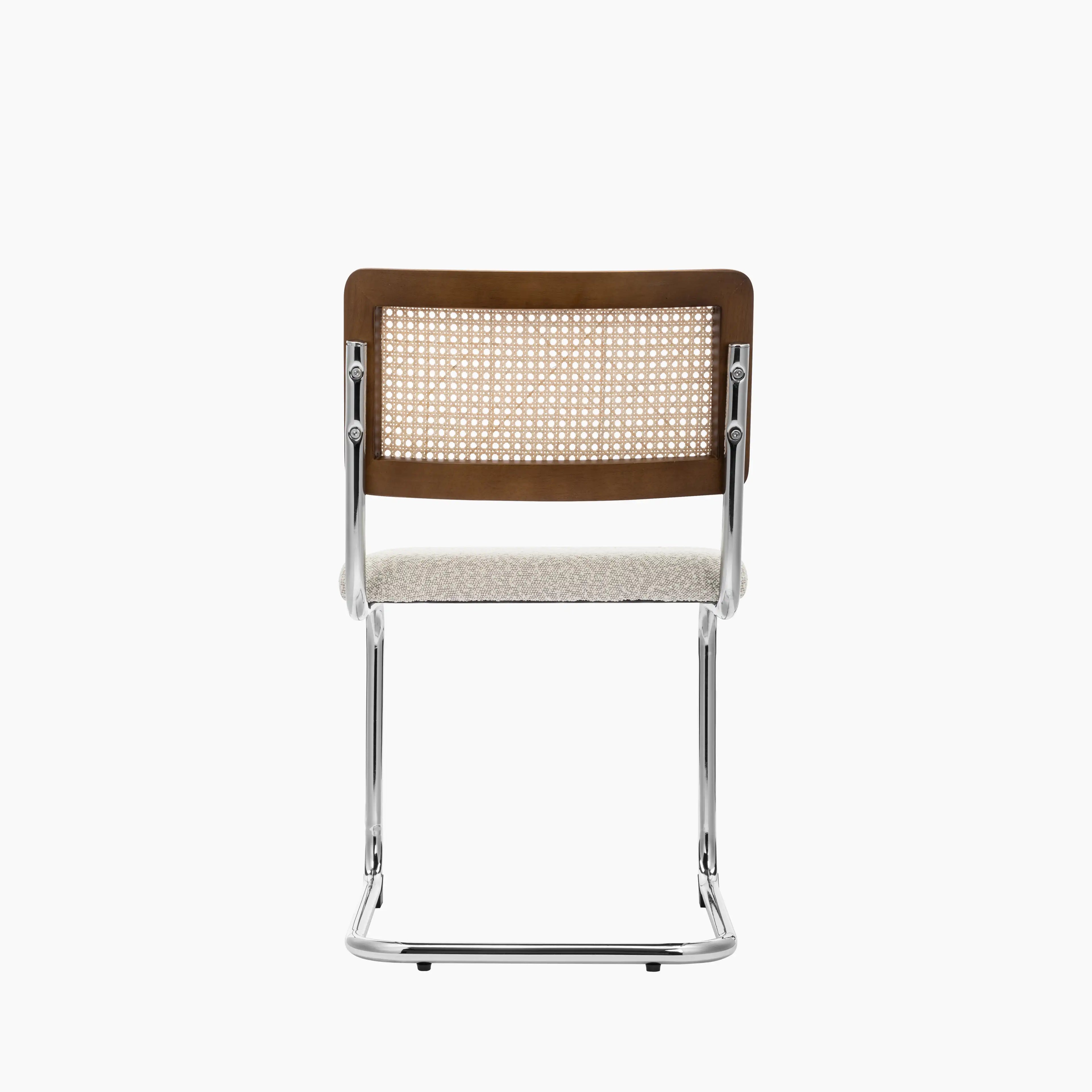 Kenton Dining Chair | Speckled Stone Sustainable Boucle & Chrome