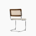Kenton Dining Chair | Speckled Stone Sustainable Boucle & Chrome