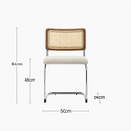 Kenton Dining Chair | Speckled Stone Sustainable Boucle & Chrome