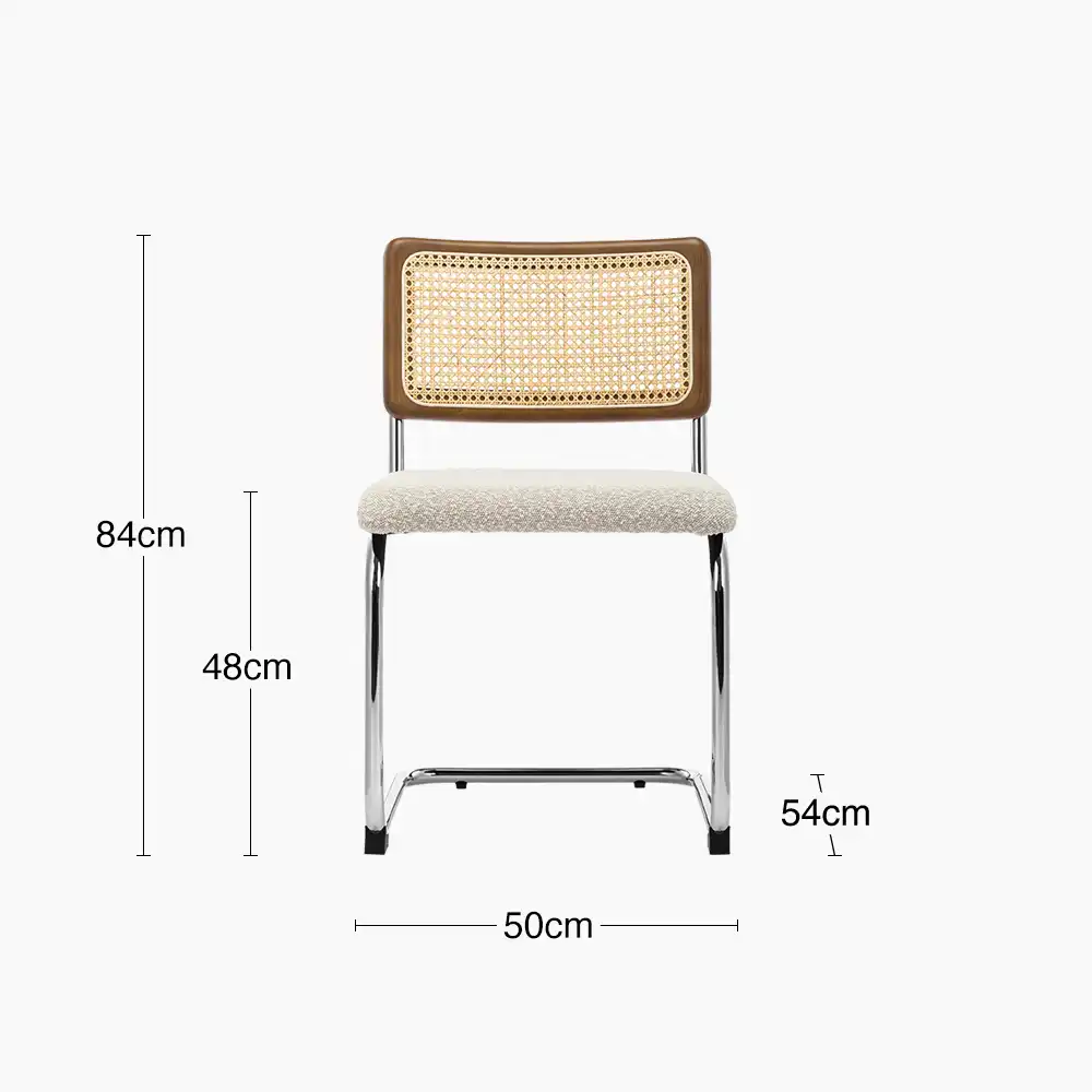 Kenton Dining Chair | Speckled Stone Sustainable Boucle & Chrome