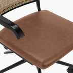 Kenton Office Chair | Vintage Tan Faux Leather & Black