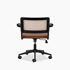 Kenton Office Chair | Vintage Tan Faux Leather & Black