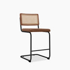 Kenton Kitchen Stool | Vintage Tan Faux Leather & Black
