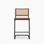 Kenton Kitchen Stool | Vintage Tan Faux Leather & Black