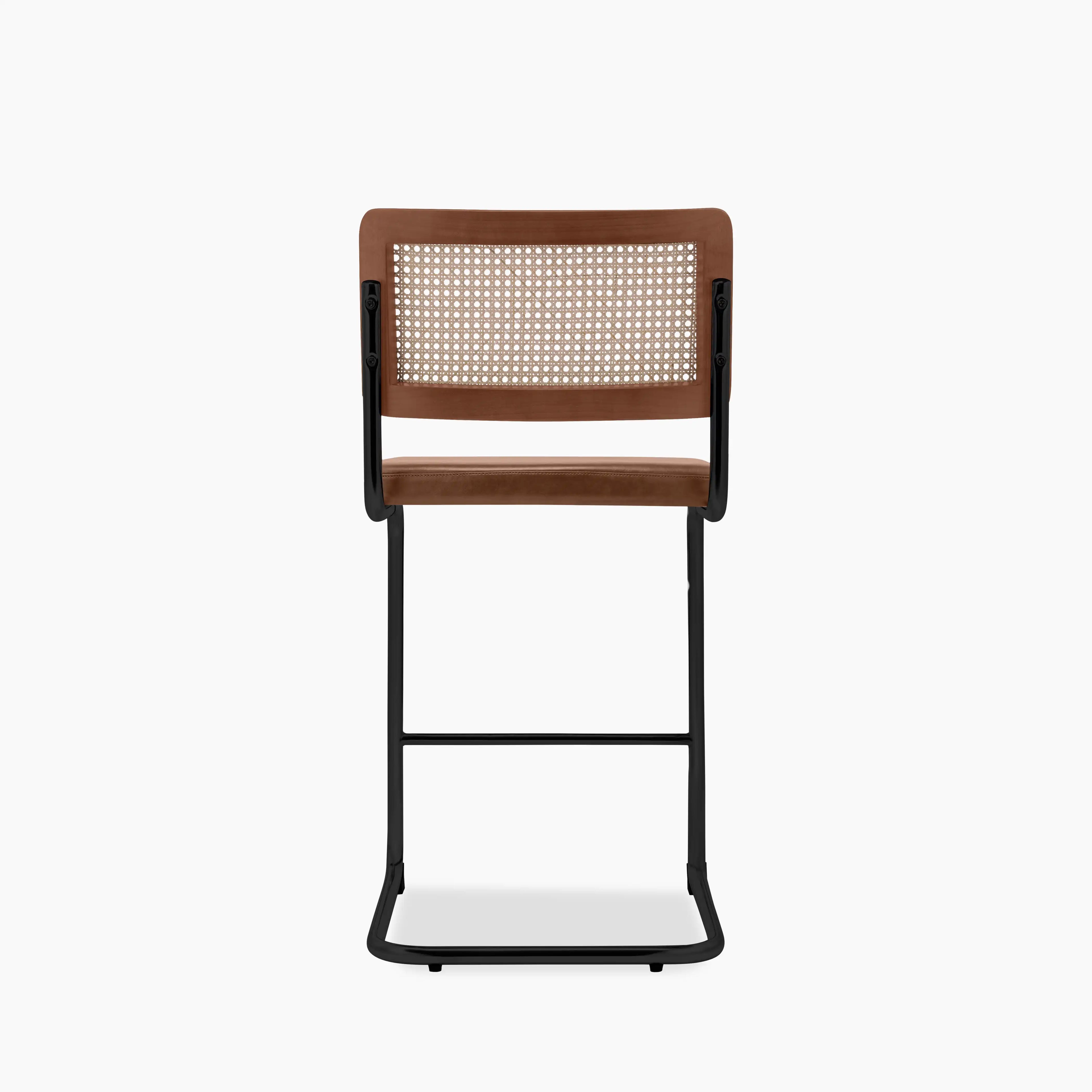 Kenton Kitchen Stool | Vintage Tan Faux Leather & Black