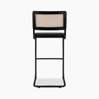 Kenton Bar Stool | Vintage Black Faux Leather & Black