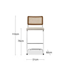 Kenton Bar Stool | Speckled Stone Sustainable Boucle & Light Walnut