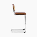 Kenton Bar Stool | Vintage Tan Faux Leather & Chrome