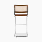 Kenton Bar Stool | Vintage Tan Faux Leather & Chrome