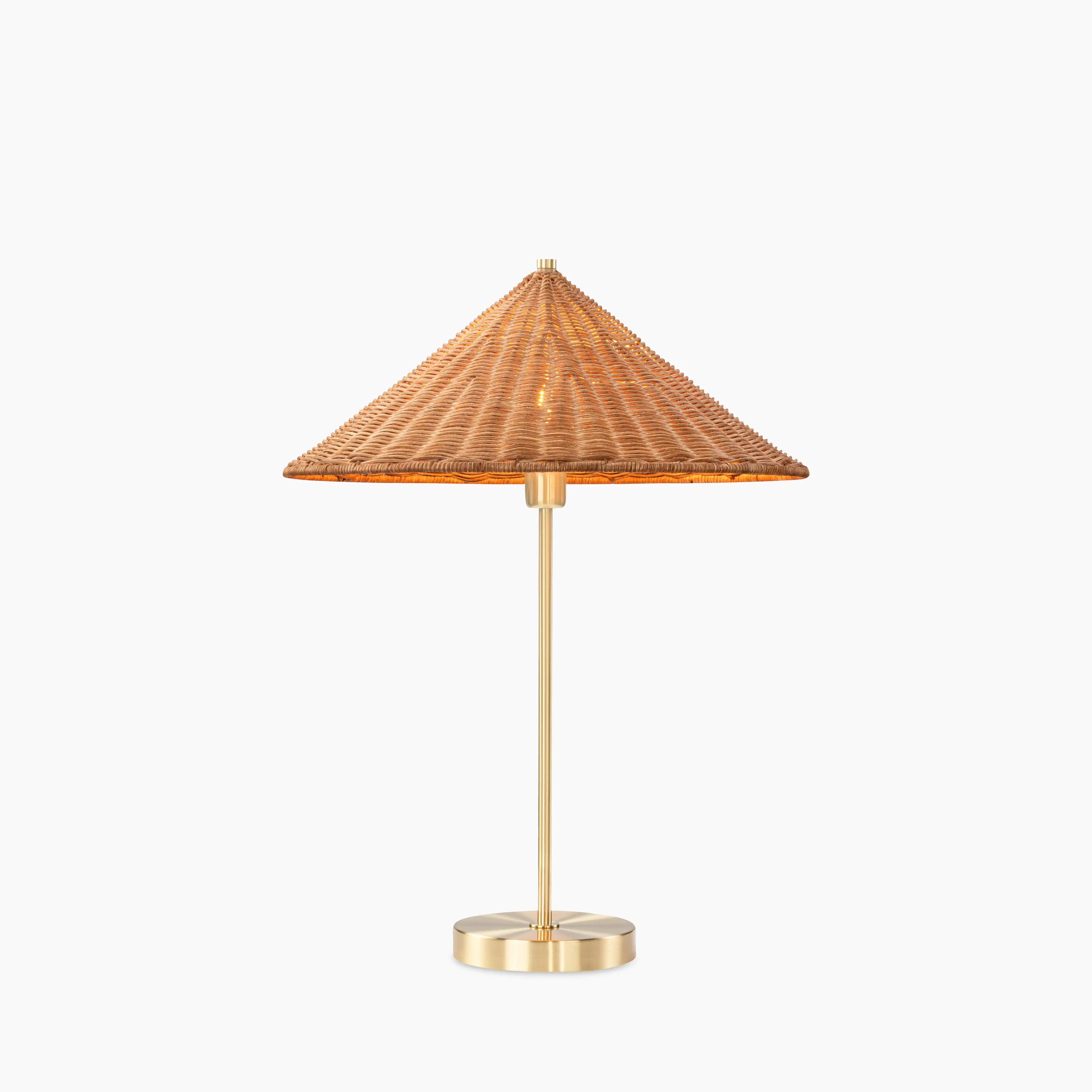 Francia Table Lamp | Rattan & Brass