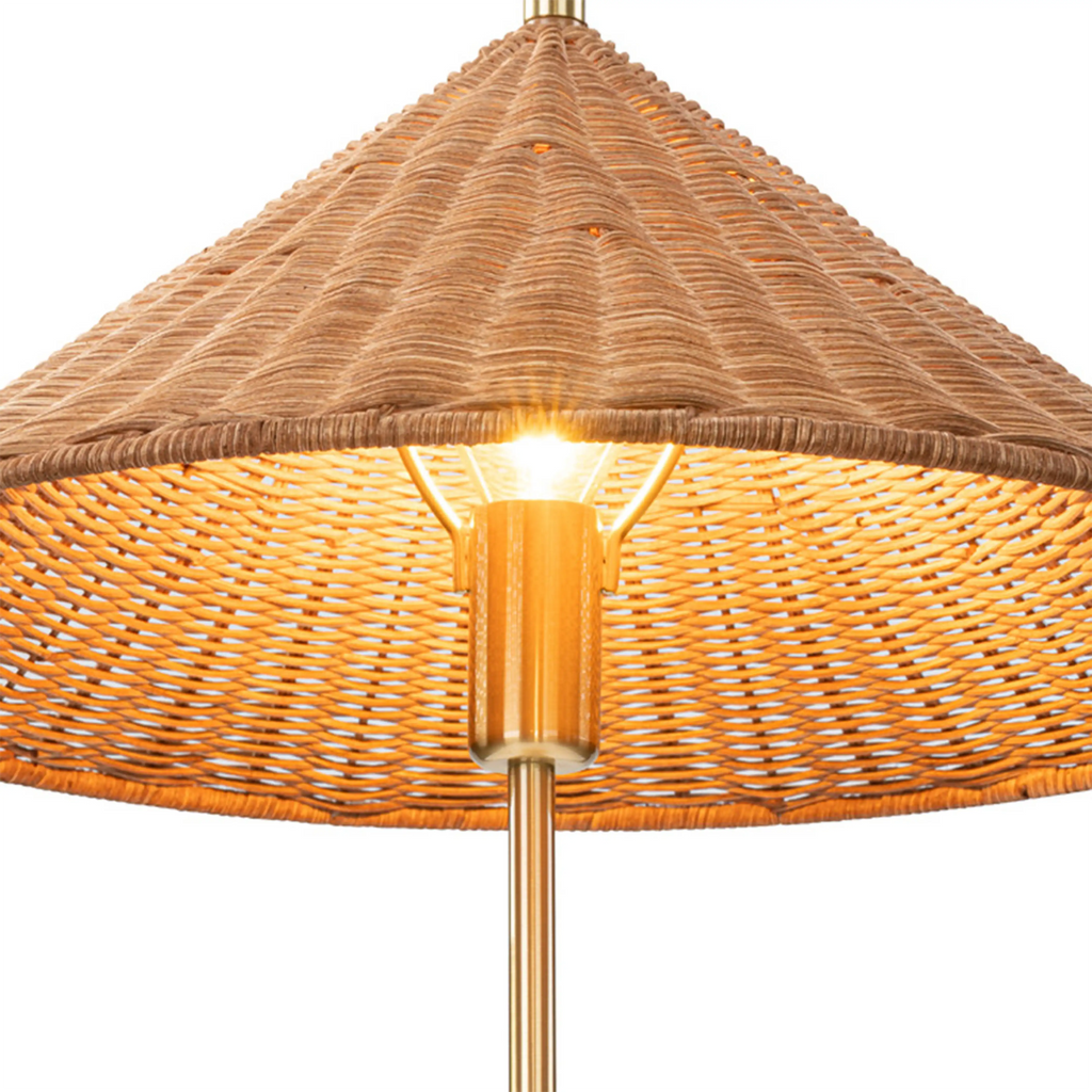 Francia Table Lamp | Rattan & Brass