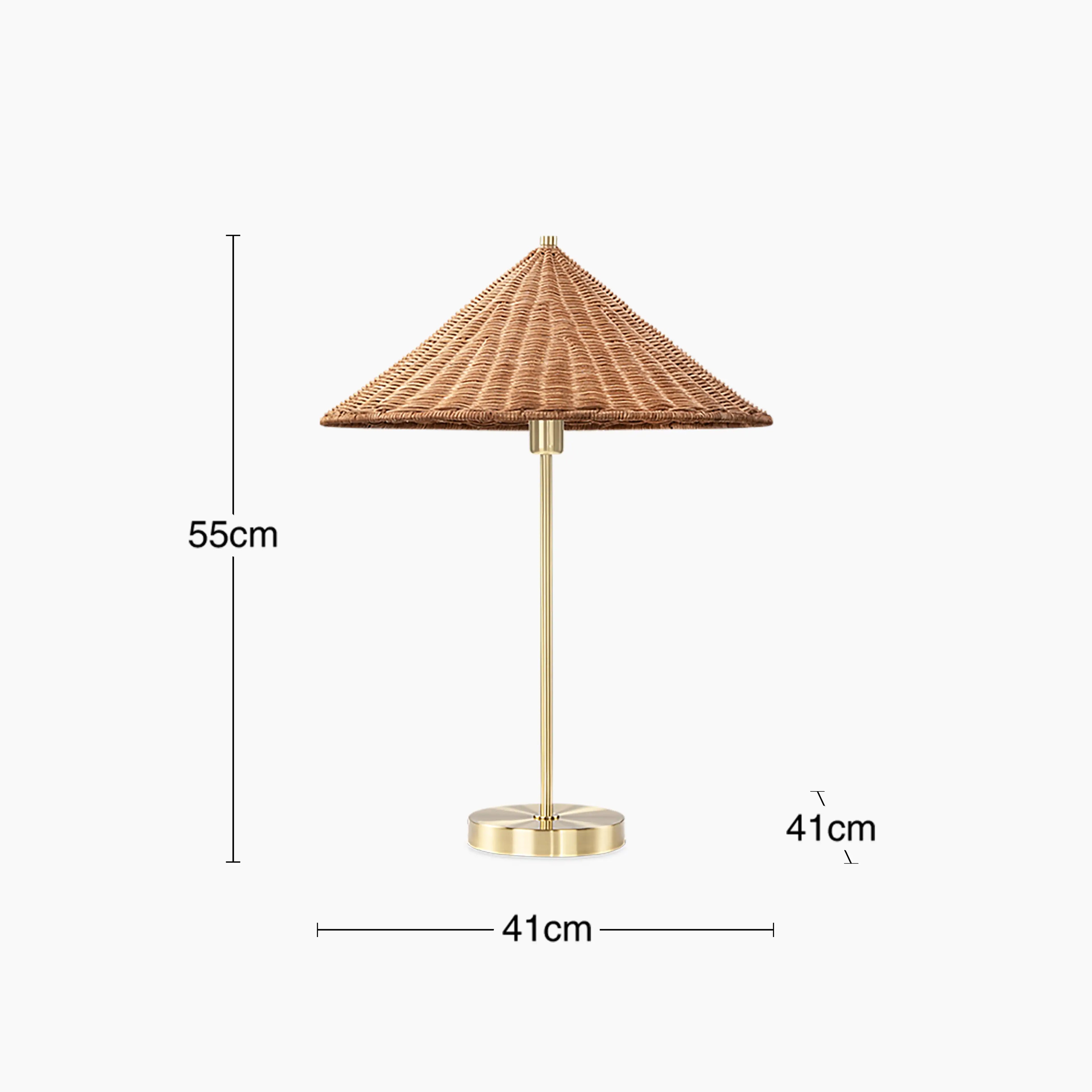 Francia Table Lamp | Rattan & Brass